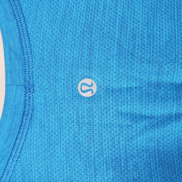 LULULEMON Blue Metal Vent Tech Short Sleeve Tee Shirt Crew Neck Top Larg… - Picture 3 of 4